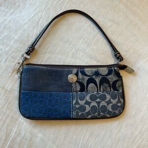 Coach Navy and Black Patchwork Wristlet bag 2008